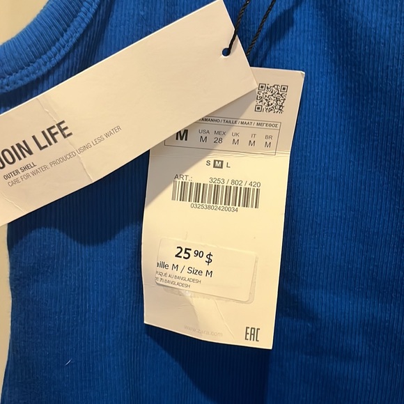 NWT Zara ribbed one shoulder dress - Picture 3 of 7